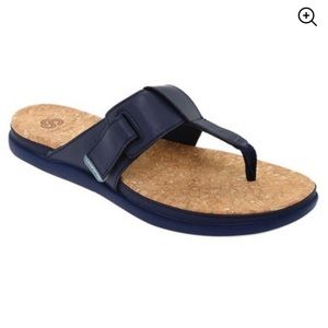Clarks Step June Reef Thong Sandal size 9 - Navy